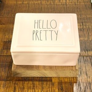 RAE DUNN “hello pretty” ceramic organizer